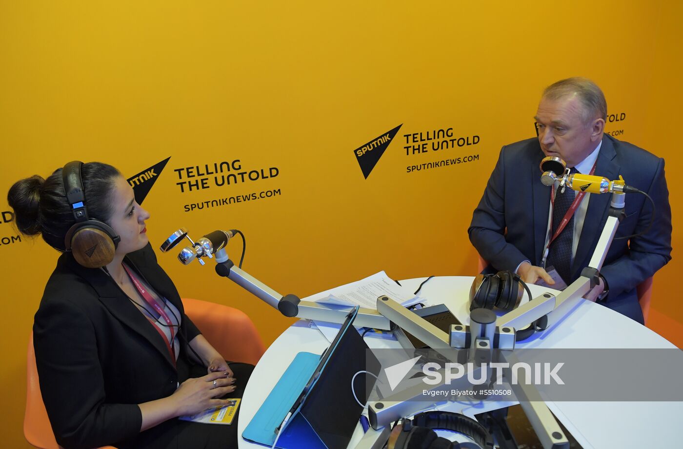 Rossiya Segodnya stand during day one at St. Petersburg International Economic Forum