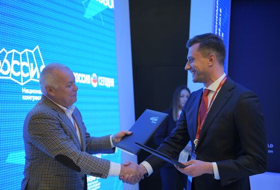 Rossiya Segodnya stand during day one at St. Petersburg International Economic Forum