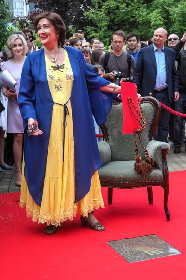 Actors' stars of fame are laid on Star Square in Moscow