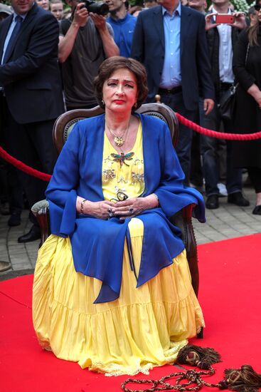 Actors' stars of fame are laid on Star Square in Moscow