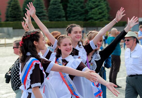 Last Bell celebration in Moscow