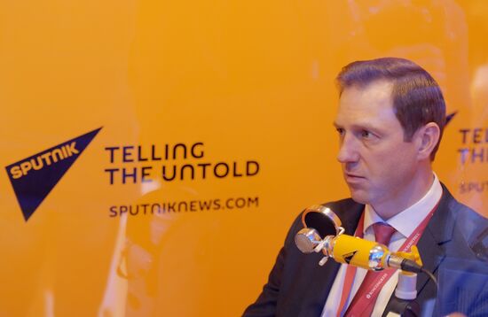 Rossiya Segodnya stand during day one at St. Petersburg International Economic Forum