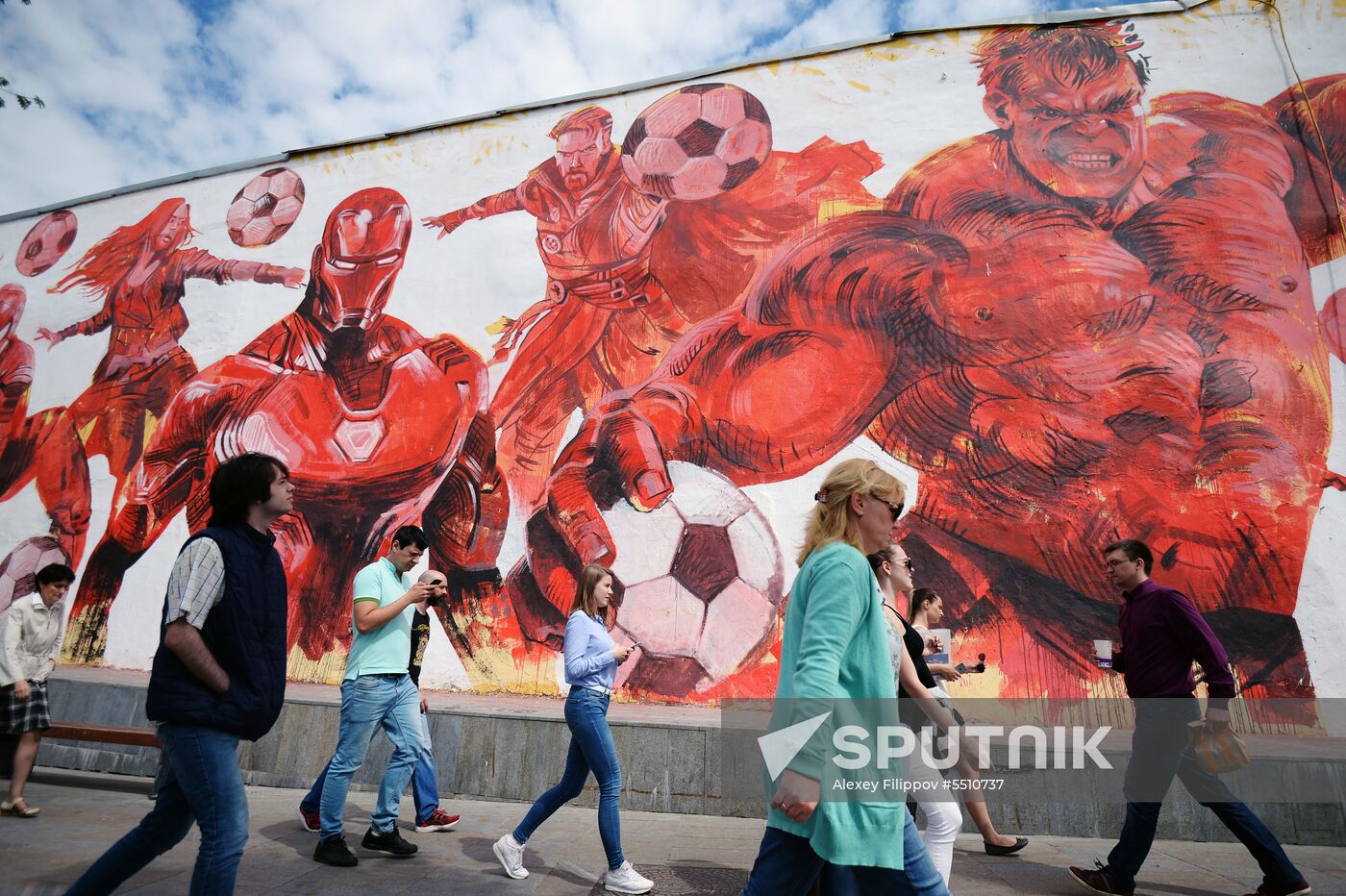 Grafitti in Moscow for 2018 FIFA World Cup