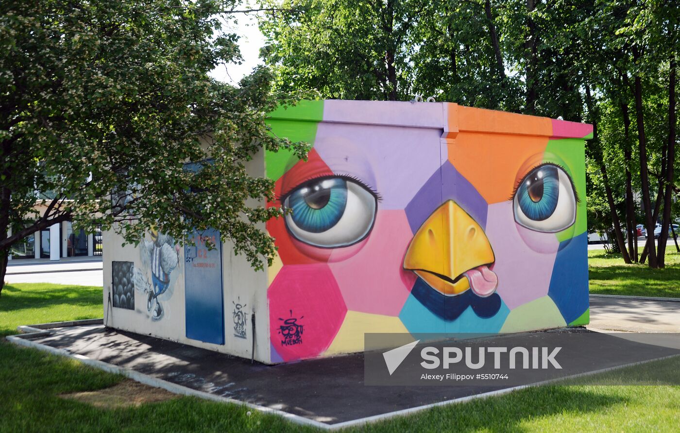 Grafitti in Moscow for 2018 FIFA World Cup