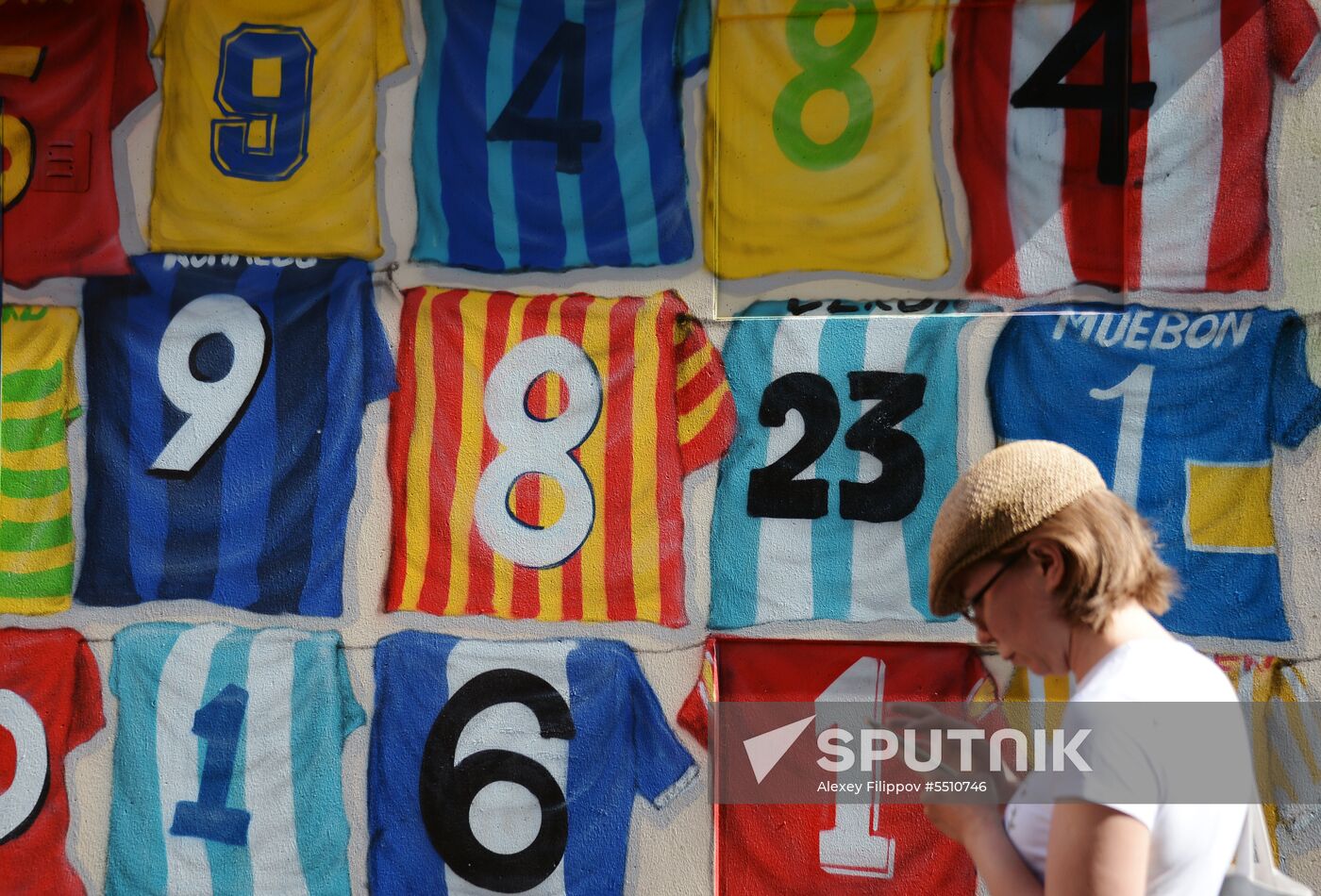 Grafitti in Moscow for 2018 FIFA World Cup