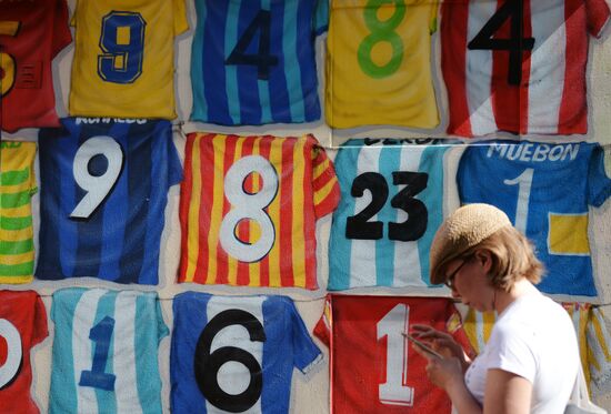 Grafitti in Moscow for 2018 FIFA World Cup