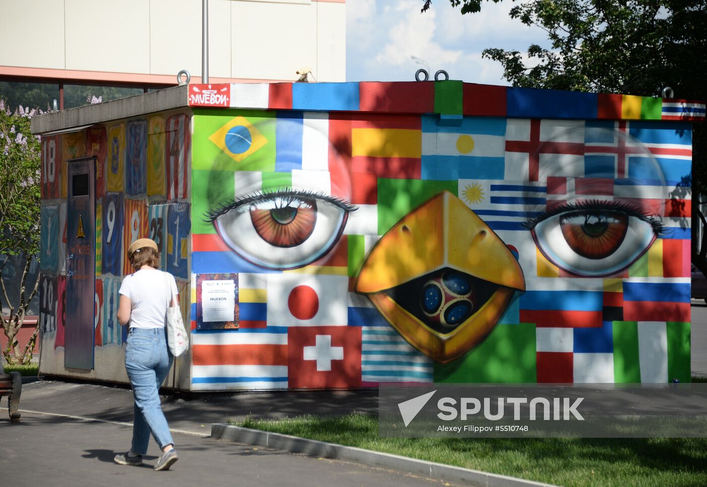 Grafitti in Moscow for 2018 FIFA World Cup