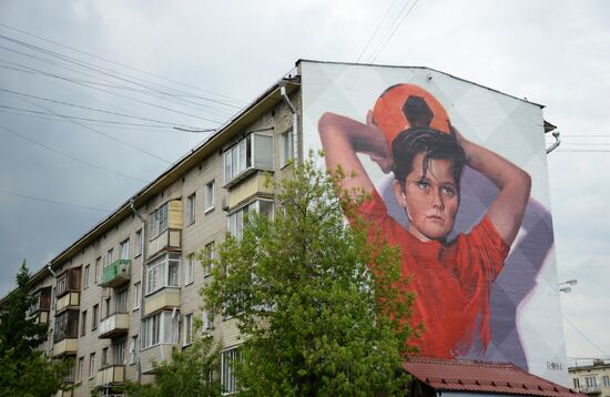 Grafitti in Moscow for 2018 FIFA World Cup