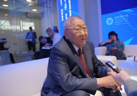 Rossiya Segodnya stand during day one at St. Petersburg International Economic Forum