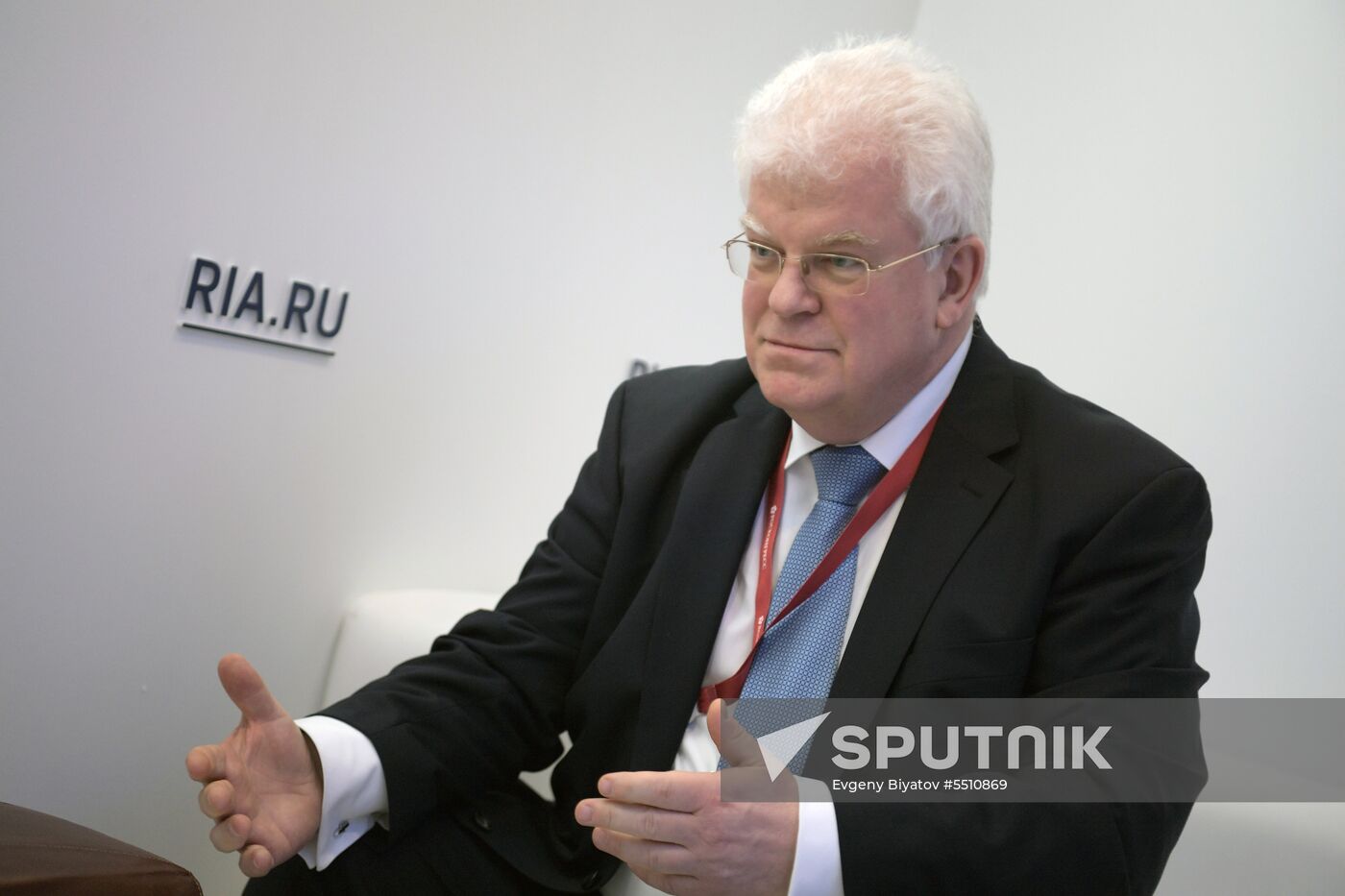 Rossiya Segodnya stand during day one at St. Petersburg International Economic Forum