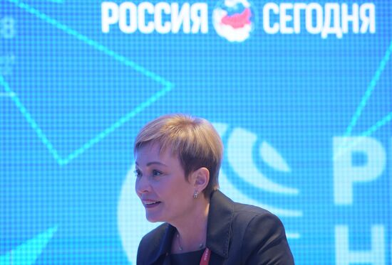 Rossiya Segodnya stand during day one at St. Petersburg International Economic Forum