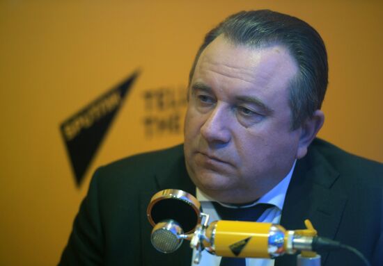 Rossiya Segodnya stand during day one at St. Petersburg International Economic Forum