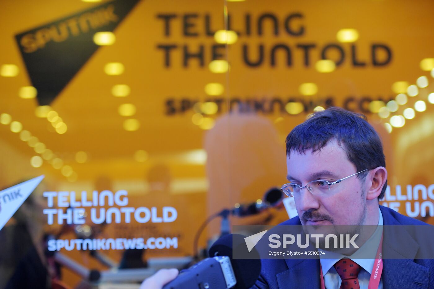 Rossiya Segodnya stand during day one at St. Petersburg International Economic Forum