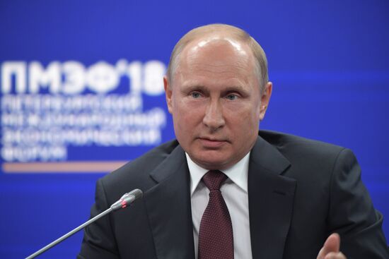 President Putin attends 2018 St. Petersburg International Economic Forum