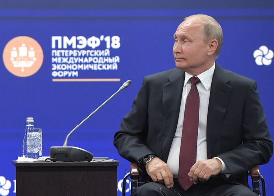 President Putin attends 2018 St. Petersburg International Economic Forum