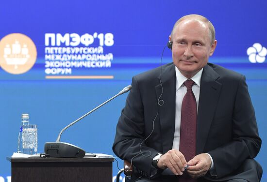 President Putin attends 2018 St. Petersburg International Economic Forum