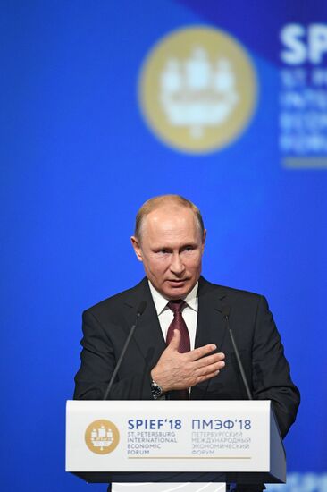 President Putin attends 2018 St. Petersburg International Economic Forum