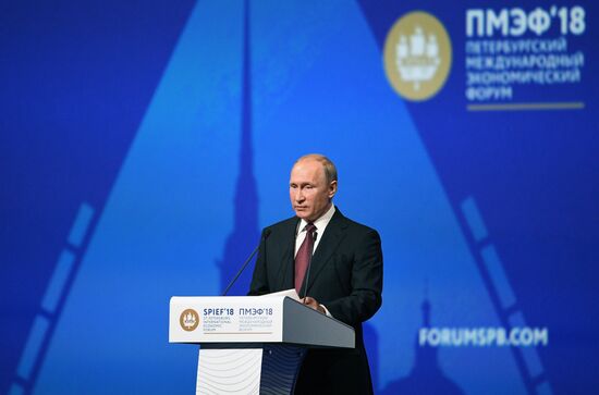President Putin attends 2018 St. Petersburg International Economic Forum