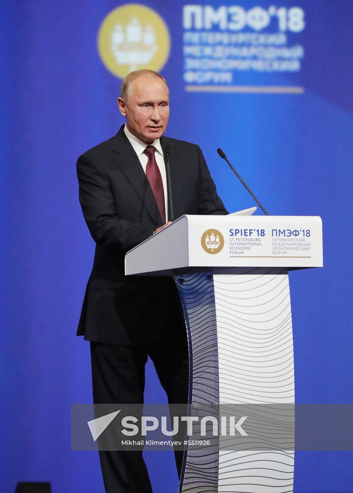 President Putin attends 2018 St. Petersburg International Economic Forum