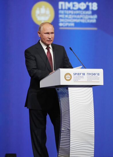 President Putin attends 2018 St. Petersburg International Economic Forum