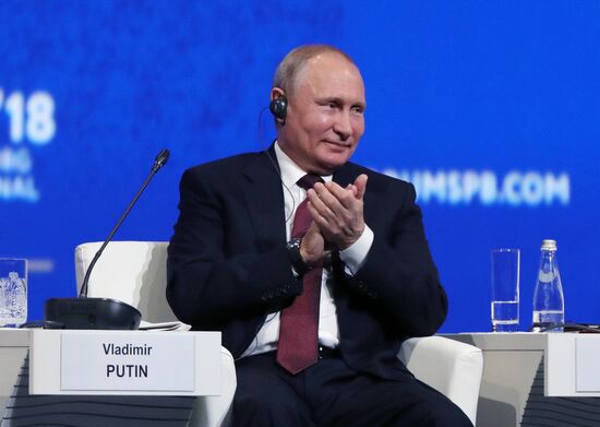 President Putin attends 2018 St. Petersburg International Economic Forum