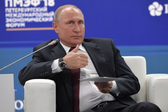 President Putin attends 2018 St. Petersburg International Economic Forum