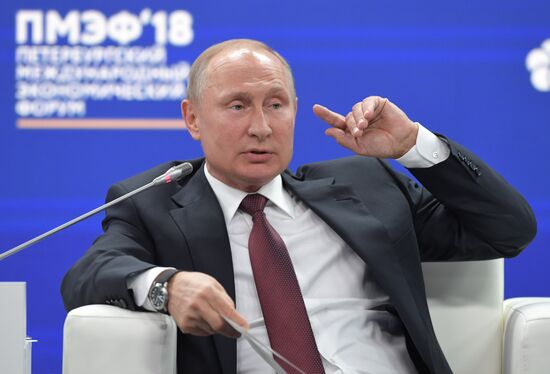 President Putin attends 2018 St. Petersburg International Economic Forum