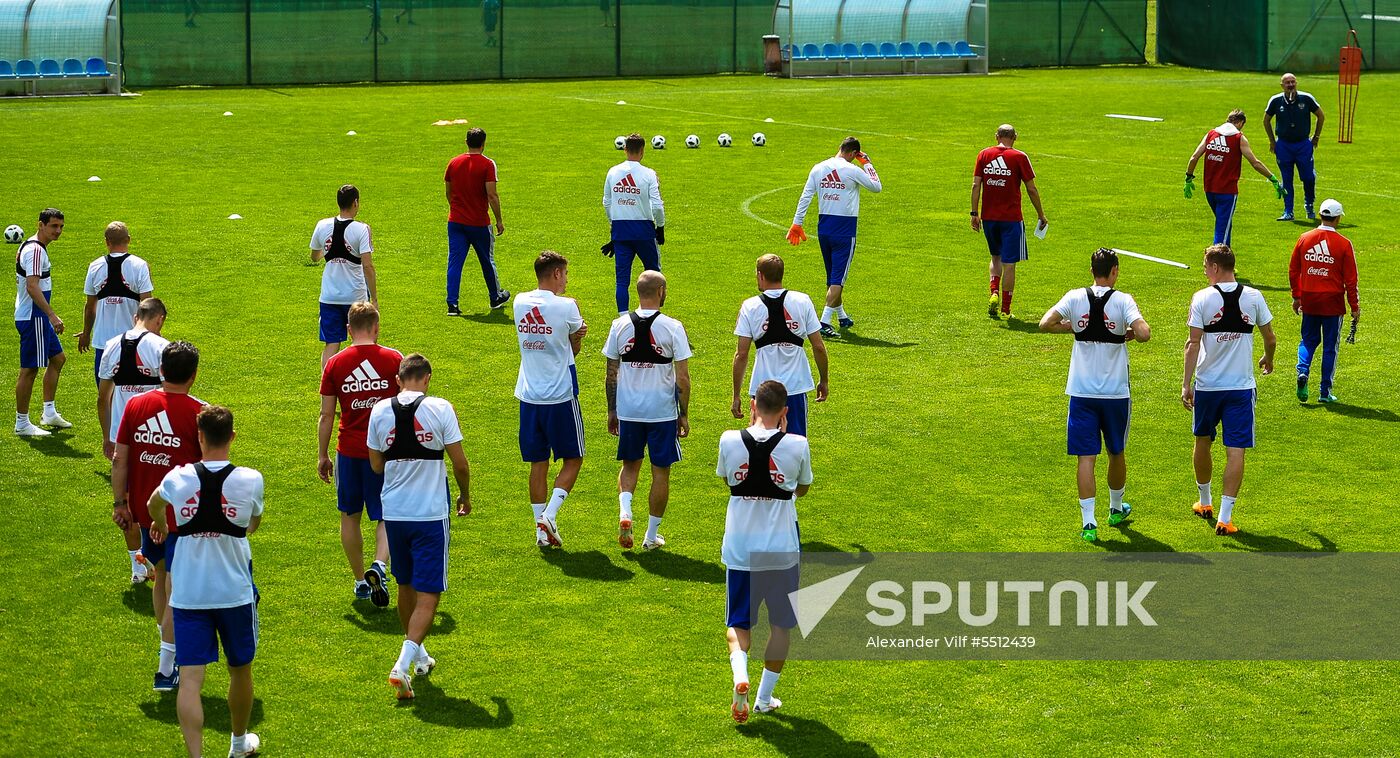 Training session of the Russian national football team