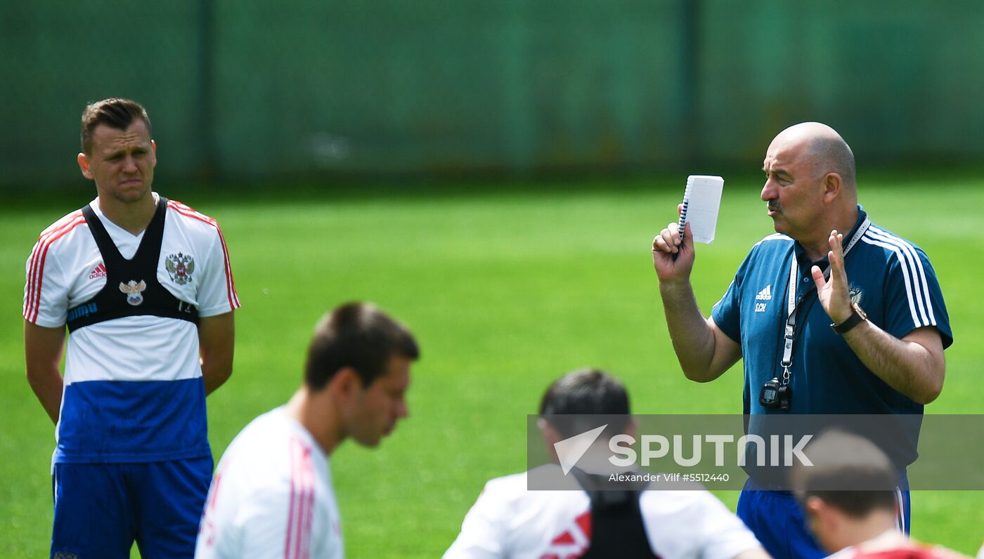 Training session of the Russian national football team