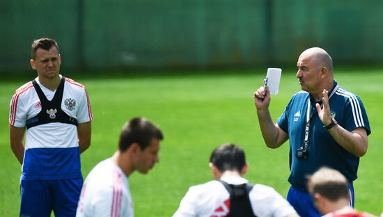 Training session of the Russian national football team