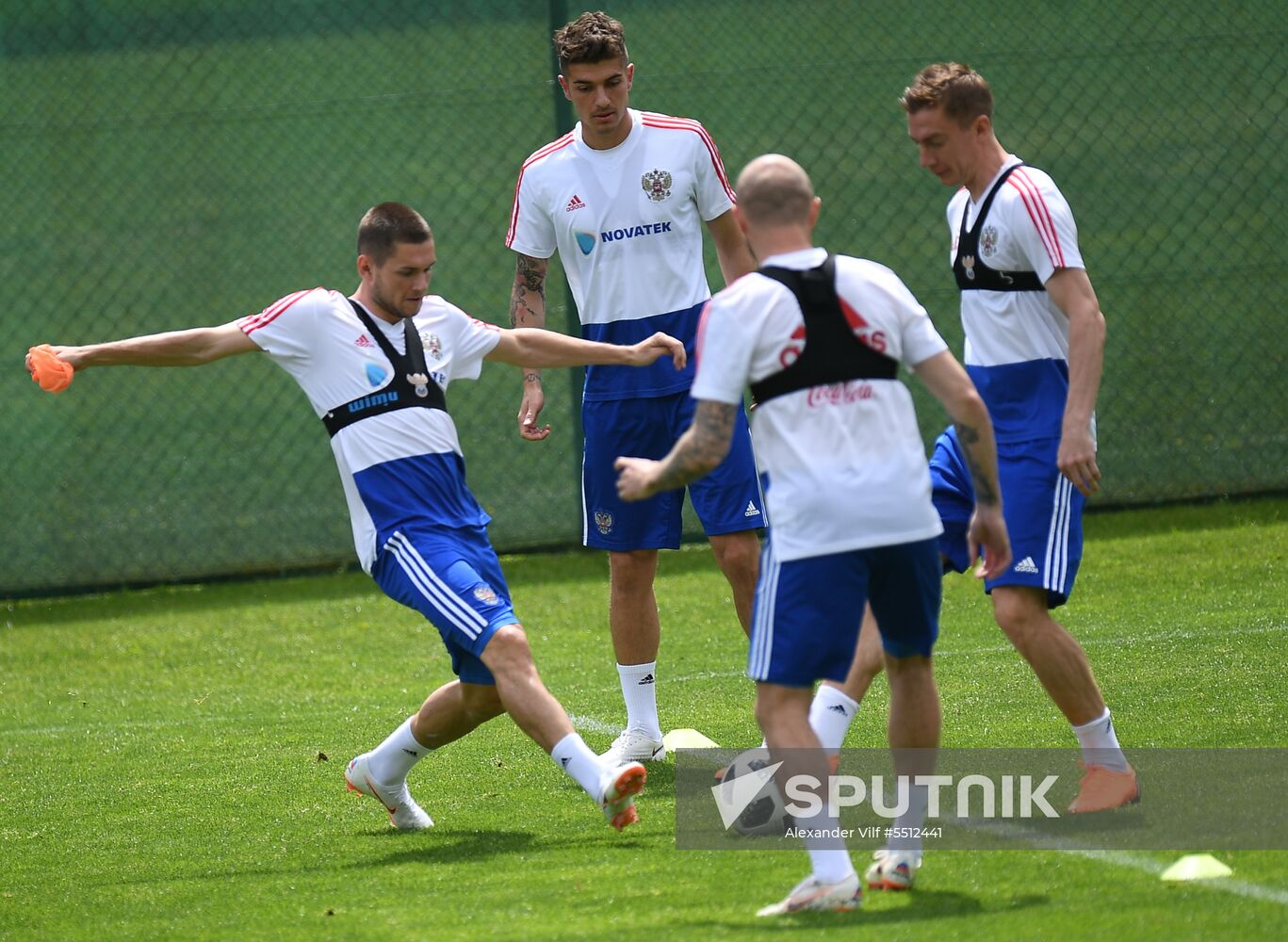 Training session of the Russian national football team