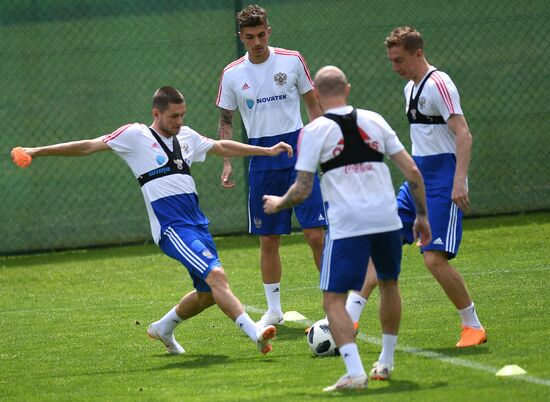 Training session of the Russian national football team