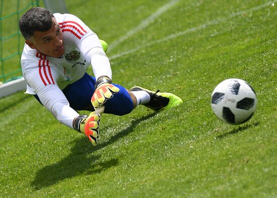 Training session of the Russian national football team