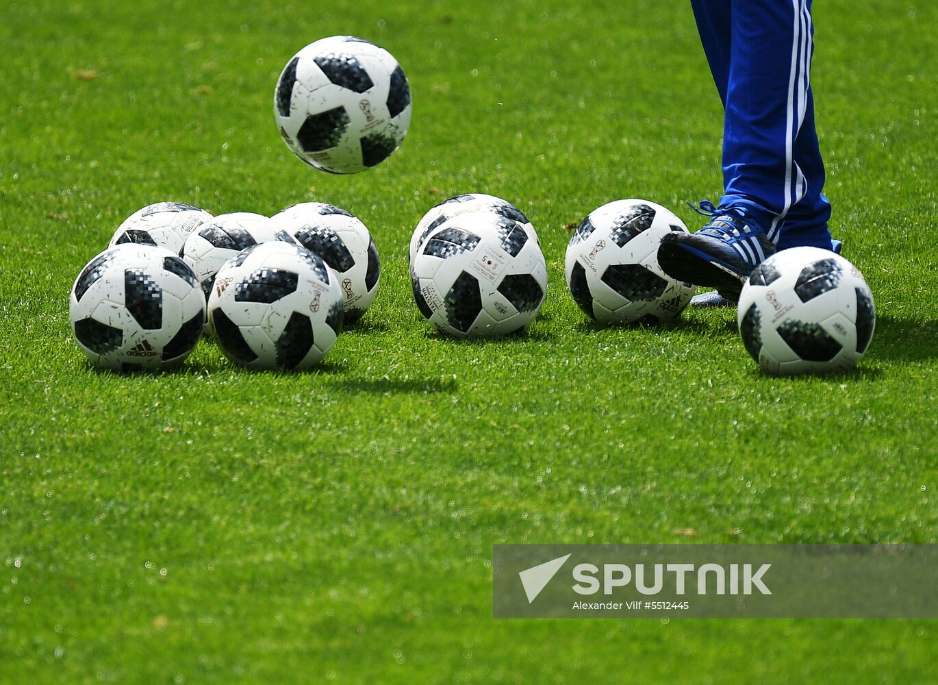 Training session of Russian national football team