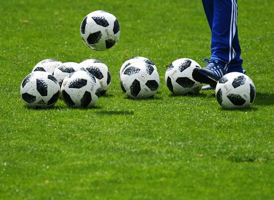 Training session of Russian national football team