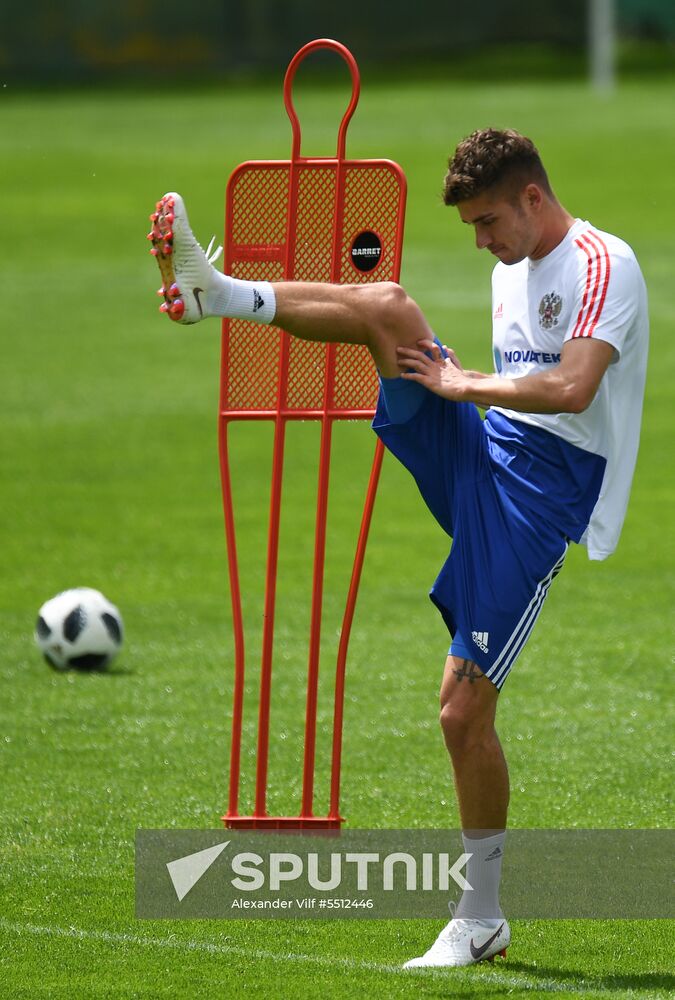 Training session of Russian national football team