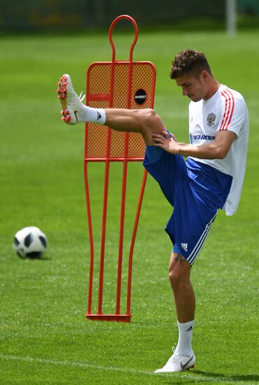 Training session of Russian national football team