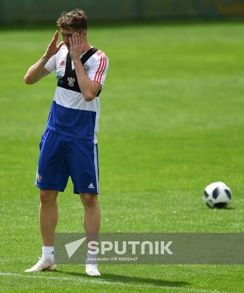 Training session of Russian national football team