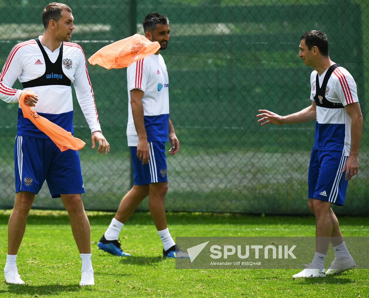 Training session of Russian national football team