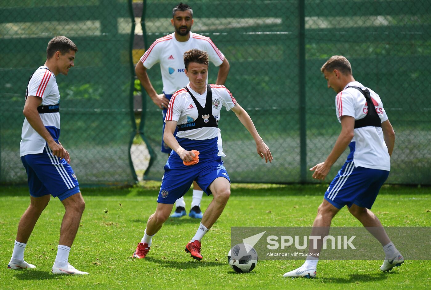 Training session of Russian national football team