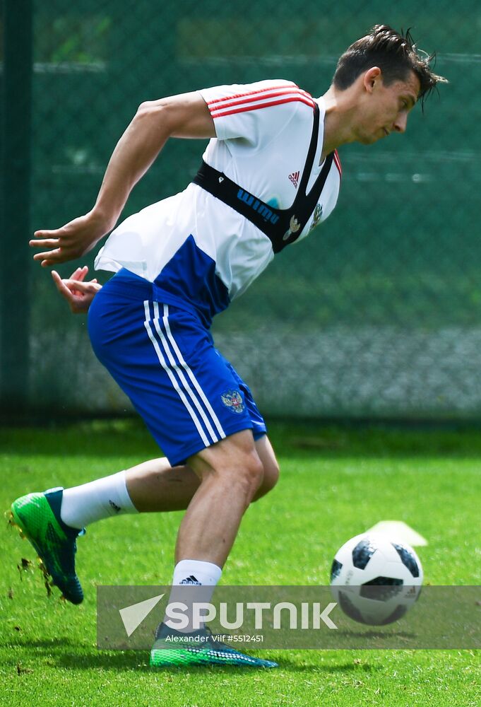 Training session of Russian national football team