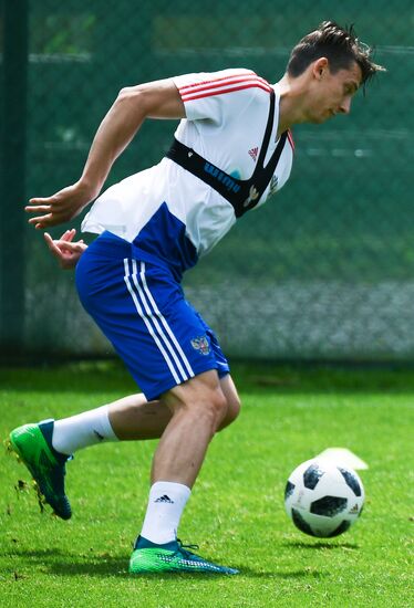 Training session of Russian national football team