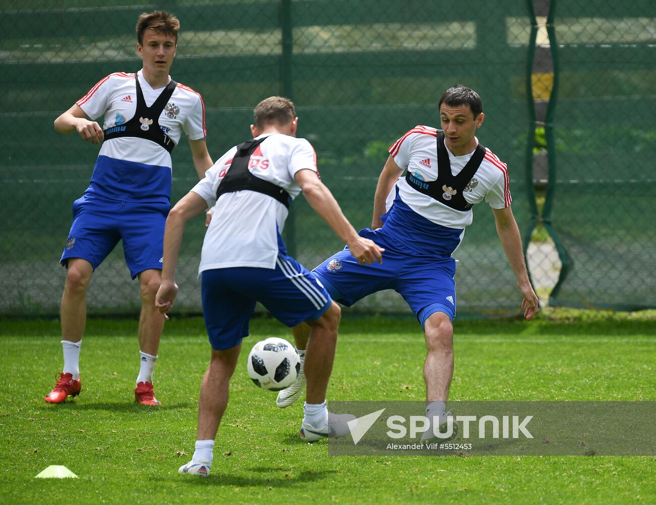 Training session of Russian national football team