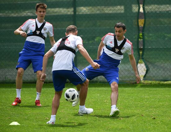 Training session of Russian national football team