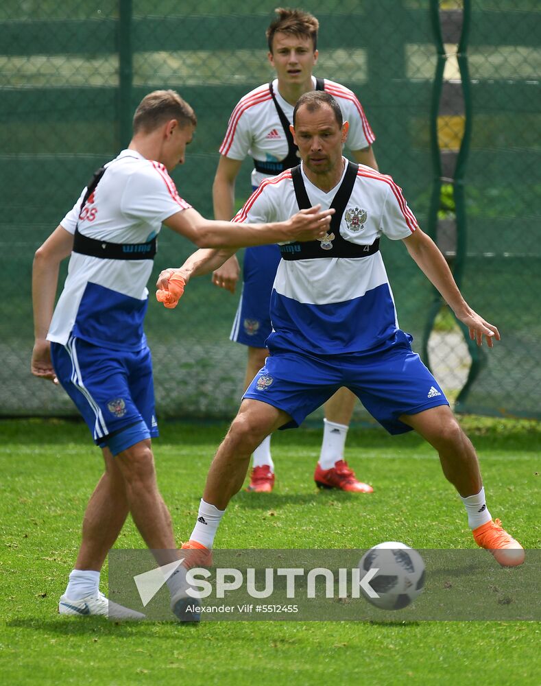 Training session of Russian national football team