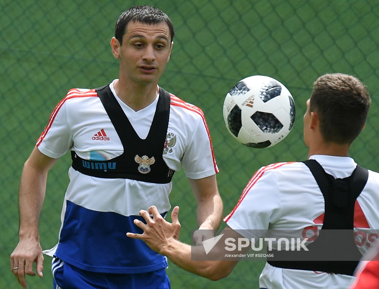 Training session of Russian national football team