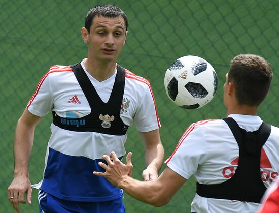 Training session of Russian national football team