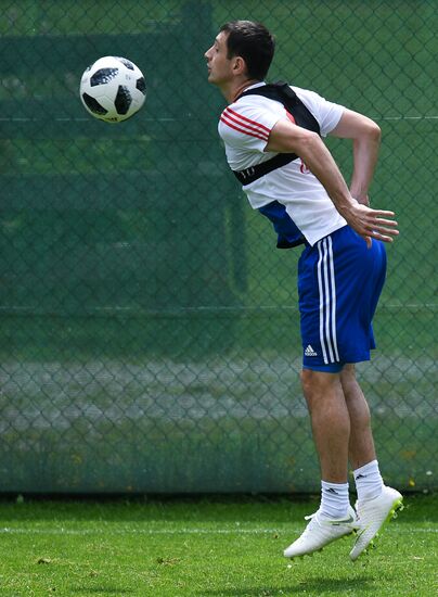 Training session of Russian national football team