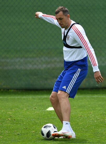 Training session of Russian national football team