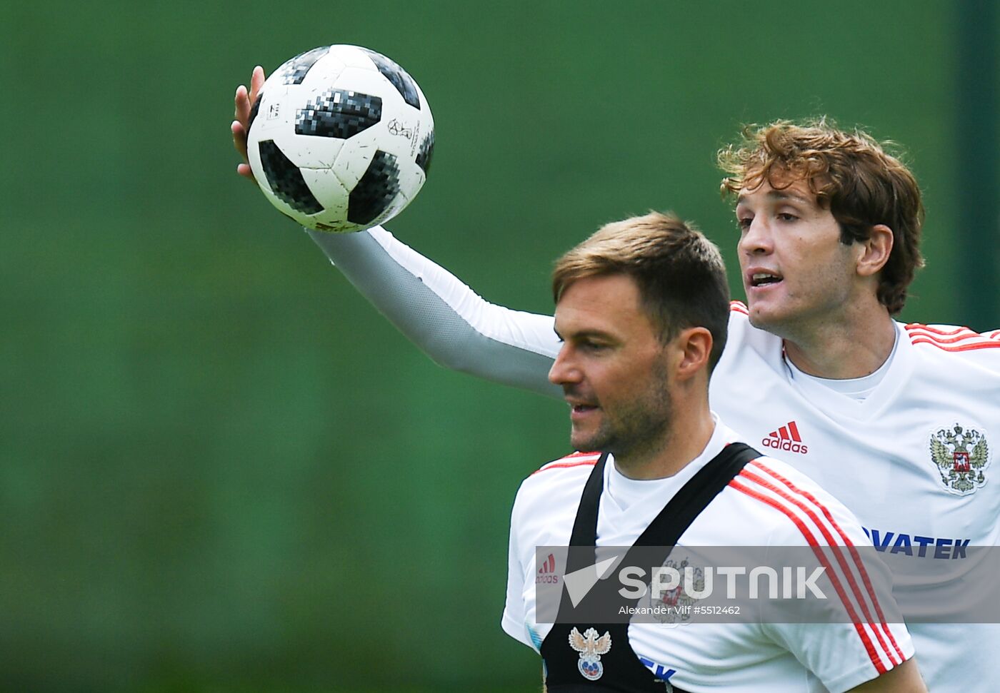 Training session of the Russian national football team
